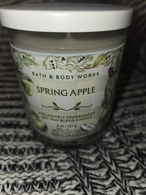 Bath & Body Works Spring Apple Candle - White & Green